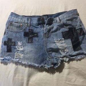 Black Cross Shorts